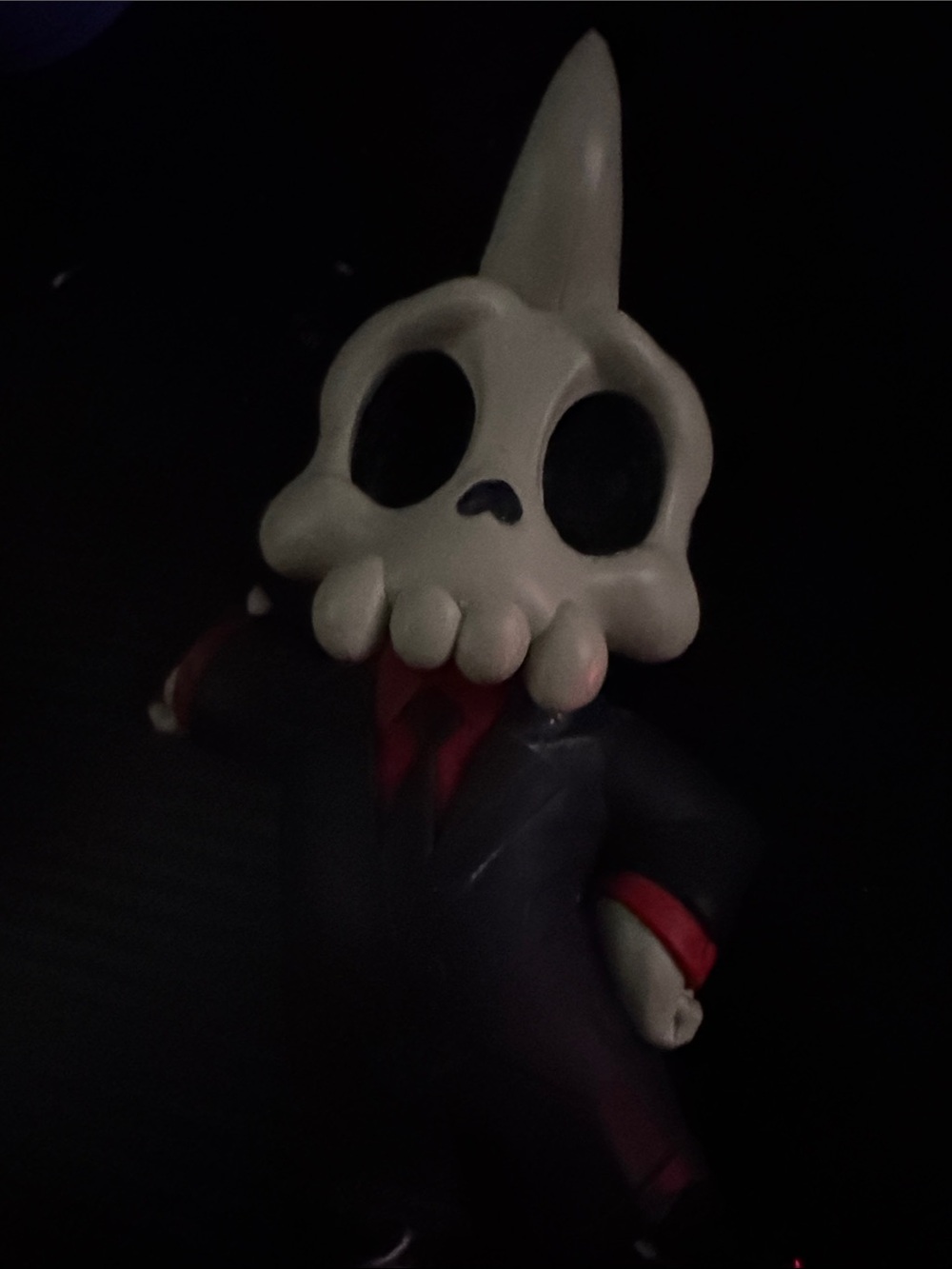 Small Vinyl Figure in Black with Red Trim